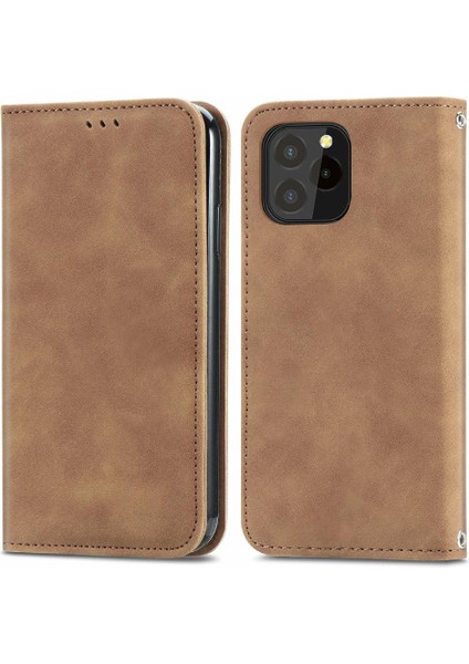 Oukitel C21 Pro Kordon Fermuar Deri Kılıf Cüzdan Için Kılıf Basit (Yurt Dışından)