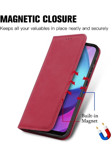 Moto E20 Kordon Fermuar Basit Iş Deri Çanta Cüzdan Için Kılıf (Yurt Dışından)