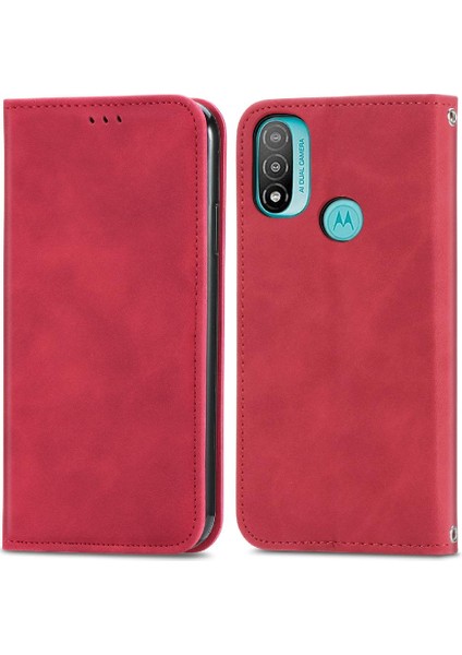 Moto E20 Kordon Fermuar Basit Iş Deri Çanta Cüzdan Için Kılıf (Yurt Dışından)
