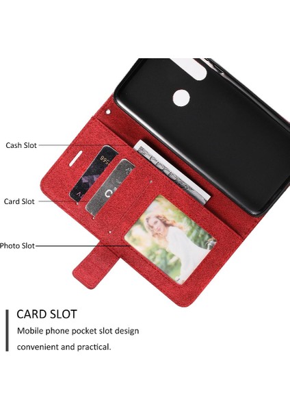 SZY Mall Motorola Moto G Güç Cüzdan Flip Case Için Folio Pu Deri Kart Tutucu (Yurt Dışından)