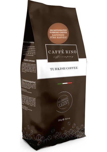 Türk Kahvesi Kafeinsiz 250 gr Paket Caffe Rino