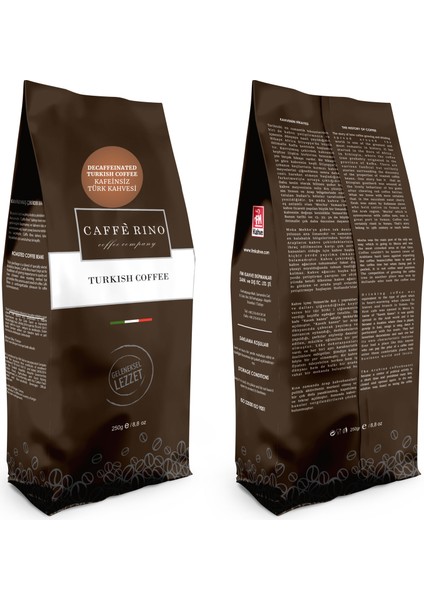 Türk Kahvesi Kafeinsiz 250 gr Paket Caffe Rino fiyatları