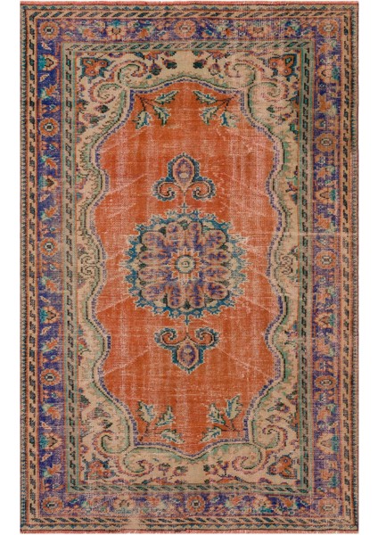 El Dokuma Vintage Eskitme Halı 154X236 cm 10372