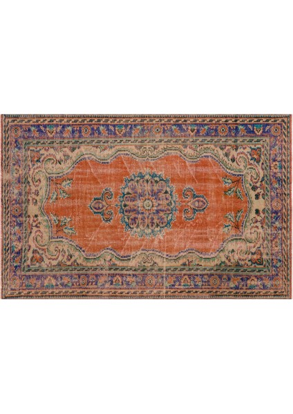 El Dokuma Vintage Eskitme Halı 154X236 cm 10372