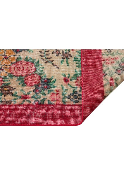 El Dokuma Vintage Eskitme Halı 120X206 cm 10344