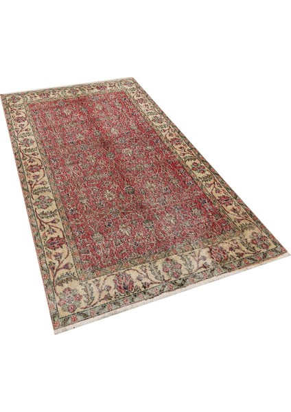 El Dokuma Vintage Eskitme Halı 116X207 cm 10342