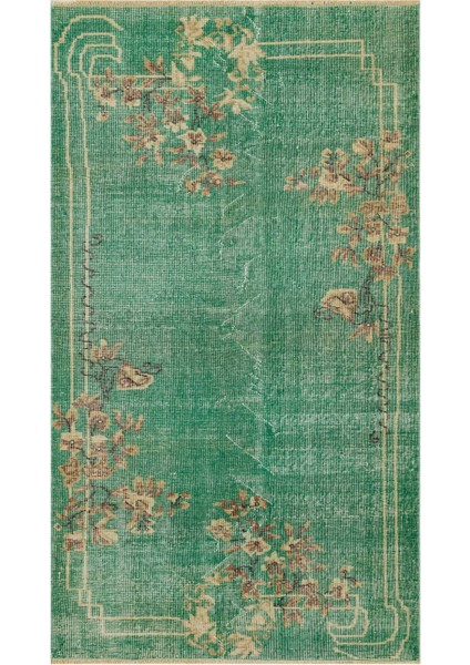 Benzersiz Vintage Eskitme Halı 114X203 cm 10347