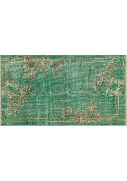 Benzersiz Vintage Eskitme Halı 114X203 cm 10347