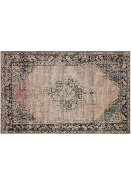 El Dokuma Vintage Eskitme Halı 142X223 cm 10350