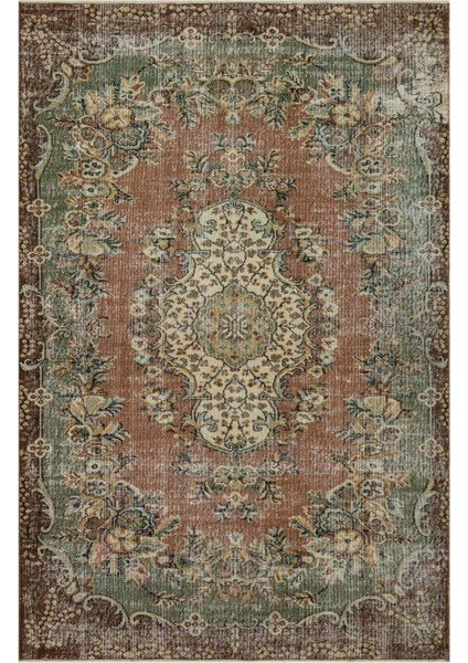 El Dokuma Vintage Eskitme Halı 170X255 cm 10353