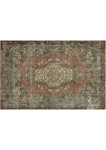 El Dokuma Vintage Eskitme Halı 170X255 cm 10353