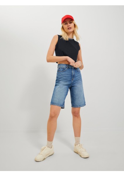 Bayan Bisiklet Yaka Kadın Crop T-Shirt 12224211 modelleri