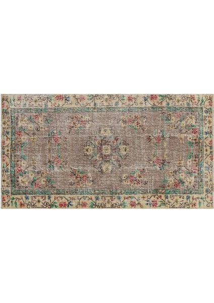 El Yapımı Vintage Eskitme Halı 115X212 cm 10340