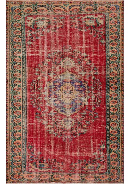 Benzersiz Vintage Eskitme Halı 161X255 cm 10375