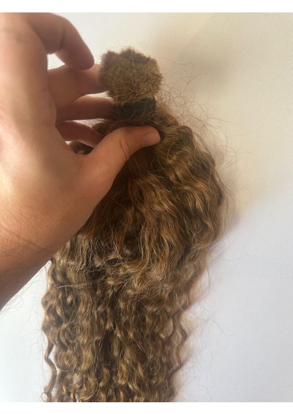 Karamel Kıvırcık 65-70 Cm Gerçek Saç 200 Adet Mikro Kaynak, 0.6 Gramdır 200 Adet 120 Gram Gelmektedir
