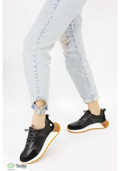 Kadın Spor Tarz Ortopedik Hakiki Deri Sneaker Ayakkabı M25/YA-ADY
