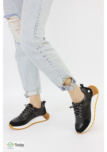 Kadın Spor Tarz Ortopedik Hakiki Deri Sneaker Ayakkabı M25/YA-ADY