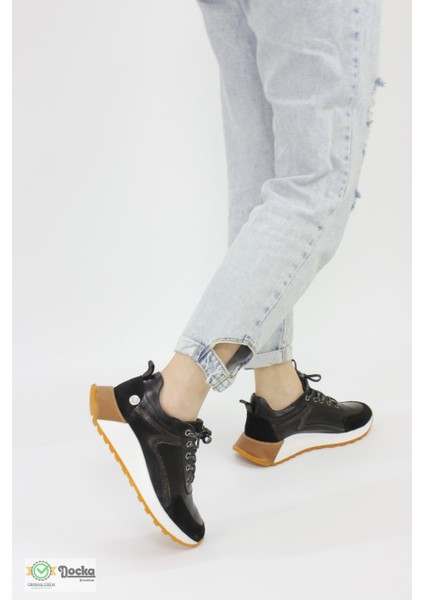 Kadın Spor Tarz Ortopedik Hakiki Deri Sneaker Ayakkabı M25/YA-ADY
