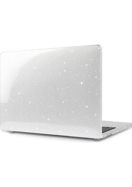 Macbook Pro 14 Inç M3 / M3 Pro / M3 Max A2992 Uyumlu 360 Tam Koruyucu Kristal Şeffaf Simli Kapak