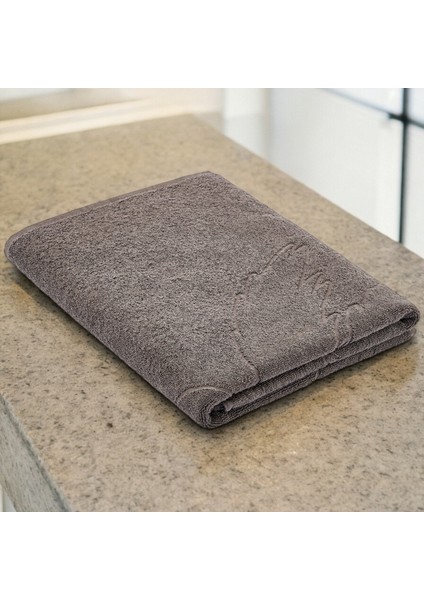 Antibakteriyal %100 Doğal Pamuk Antrasit Gri Banyo Havlusu 90 x 160 cm