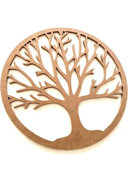 35 cm Hayat Ağacı Sembol Boyanabilir Dekor Ham Mdf 6 mm fiyatları