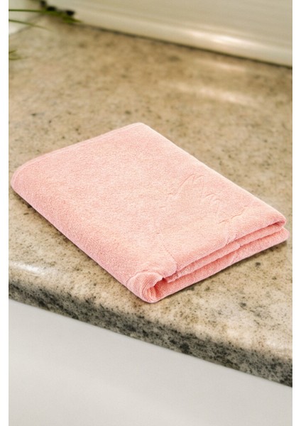 Antibakteriyal %100 Doğal Pamuk Yavruağzı Pembe Banyo Havlusu 90 x 160 cm