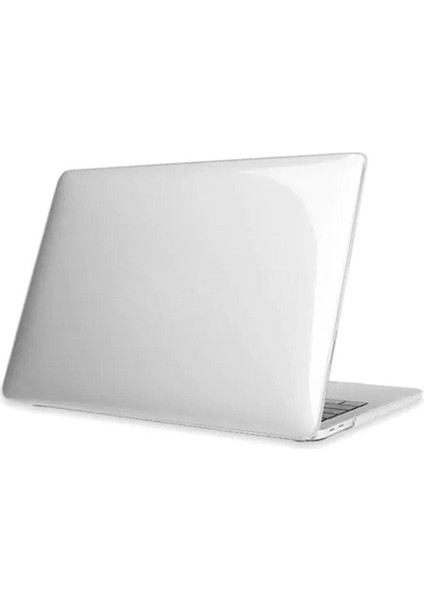 Macbook Pro 14 Inç M3 / M3 Pro / M3 Max A2992 Uyumlu 360 Tam Koruyucu Kristal Şeffaf Simli Kapak