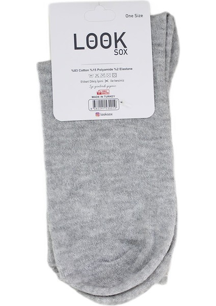 Look Socks Albert Einstein Emc Desenli Gri Kolej Çorap