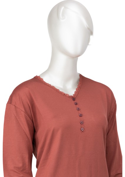 Kadın Turlu Viskon Penye Anne Bluz Şık Fırfırlı V Yaka Normal Kesim Likralı fırsatları