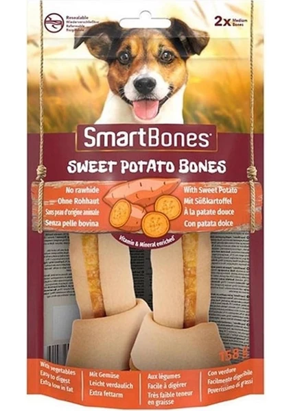 Smart Bones Tatlı Patatesli Medium Kemik Köpek Ödülü 2li