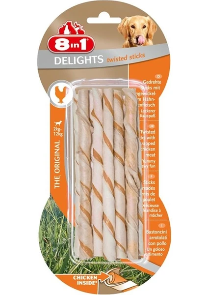 Delights Bones Köpekler İçin Twisted Sticks 10 Lu