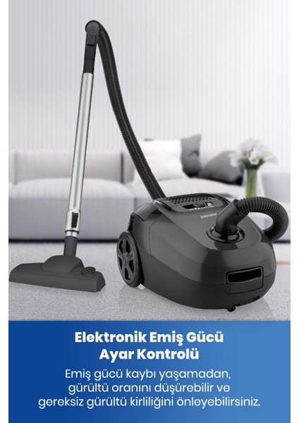 GM-7530S Safir Elektrikli Süpürge Siyah fırsatları