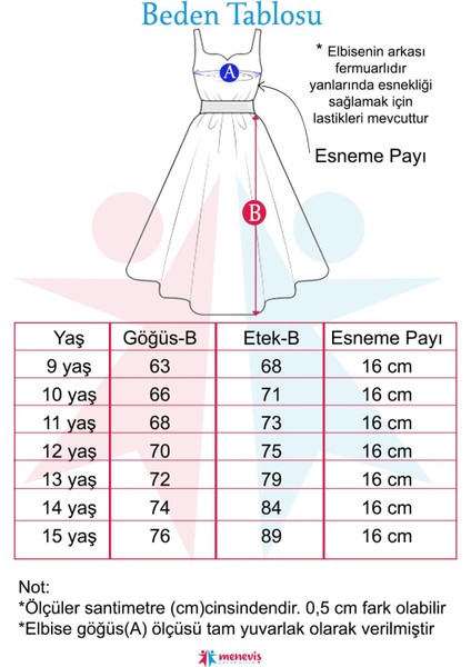 Menevis Özel Tasarımlı Kısa Kız Çocuk Abiye ELBISE_MNVS710