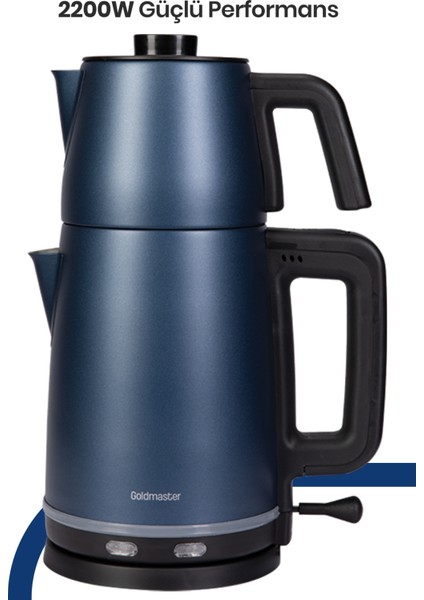 Sefam 2200W Damlatmaz 25 Bardak Kapasiteli Çelik Çay Makinesi ve Su Isıtıcısı BY-5314EM