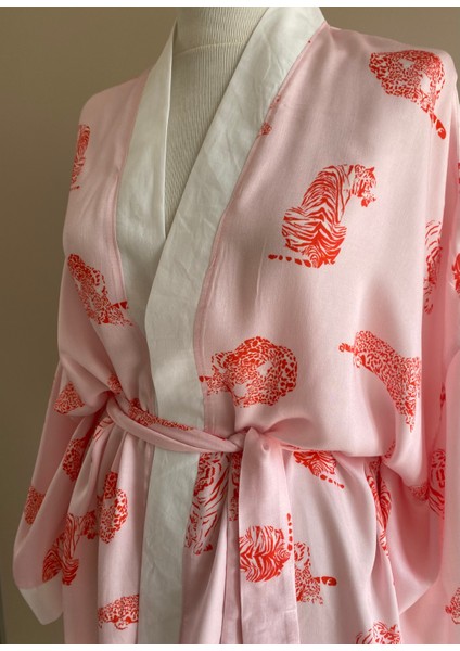 Vina Kuşaklı Kimono Ceket