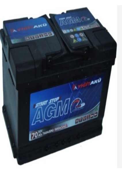 12V 70 Amper Agm Start-Stop Yiğit Akü.!! Güncel-Yeni Üretim.!!