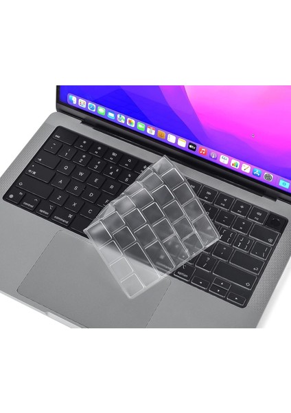 Macbook Air 2024 13.6 Inç M3 Çip A3113 Tam Uyumlu Alt Üst Kılıf Klavye Kılıfı Ekran Koruyucu Film