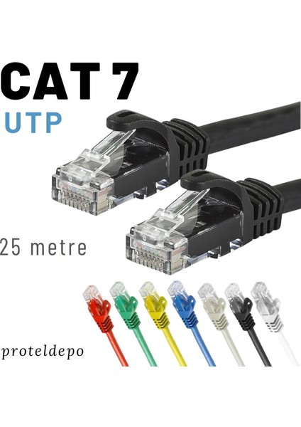 Irenıs 25 Metre Cat7 Kablo Ethernet Network Internet Lan Ağ Kablosu