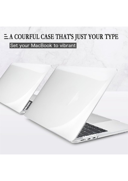 Macbook Air 2024 13.6 Inç M3 Çip A3113 Tam Uyumlu Alt Üst Kılıf Klavye Kılıfı Ekran Koruyucu Film indirimleri
