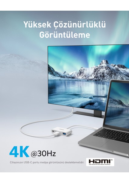 PowerExpand 3-in-1 USB-C PD Hub - A8339 (Anker Türkiye Garantili)