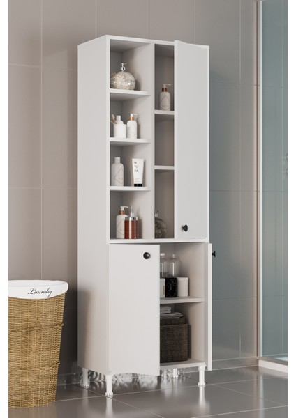 Selen Çok Amaçlı Mutfak Banyo Dolabı Beyaz modelleri