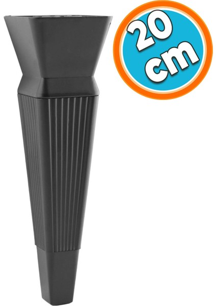 Mobilya Oturma Grubu Kanepe Sehpa Tv Ünitesi Koltuk Ayağı Baza Ayakları Mat Siyah 20 cm