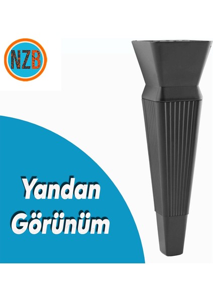 Mobilya Oturma Grubu Kanepe Sehpa Tv Ünitesi Koltuk Ayağı Baza Ayakları Mat Siyah 20 cm