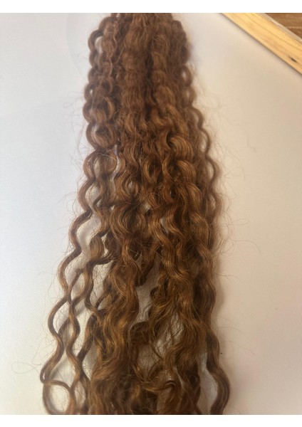 Karamel Kıvırcık 65-70 cm Gerçek Saç 250 Adet Boncuk Kaynak, 1,0 Gramdır 250 Adet 250 Gram Gelmektedir