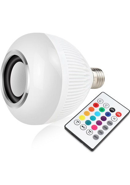 5W Tarzı Rgb LED Bluetooth Lamba Akıllı Ampul E27 12W Bluetooth Hoparlör Müzik Ampul Akıllı Lamba App Kontrolü Kısılabilir Ampul Rgb Dekor Işık (Yurt Dışından)