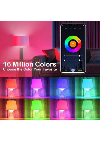 5W Tarzı Rgb LED Bluetooth Lamba Akıllı Ampul E27 12W Bluetooth Hoparlör Müzik Ampul Akıllı Lamba App Kontrolü Kısılabilir Ampul Rgb Dekor Işık (Yurt Dışından)