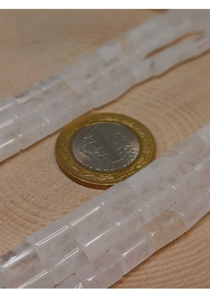 Kristal Kuvars Taşı Silindir Kesim 5.5x7.5mm Dizi (49302) fiyatları