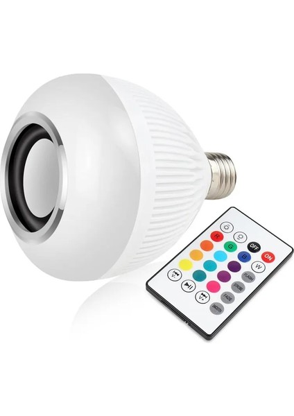 15W Tarzı Rgb LED Bluetooth Lamba Akıllı Ampul E27 12W Bluetooth Hoparlör Müzik Ampul Akıllı Lamba App Kontrolü Kısılabilir Ampul Rgb Dekor Işık (Yurt Dışından)