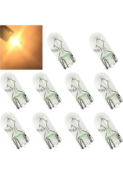 Ar T10 Halojen W5W Takozlar Ampuller 12 V 5 W Otomatik Plaka Lambası Gösterge Işığı Okuma Işıkları Park Lambası (Yurt Dışından) modelleri