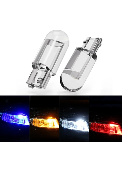 Sarı W5W Cam Konut Cob LED Araba Ampulü Kama Plaka Lambası Tavan Işık Beyaz Diedo Oto Iç Okuma Lambası 12 V (Yurt Dışından) fırsatları